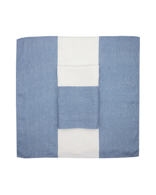 Blue & White Striped Linen Napkins