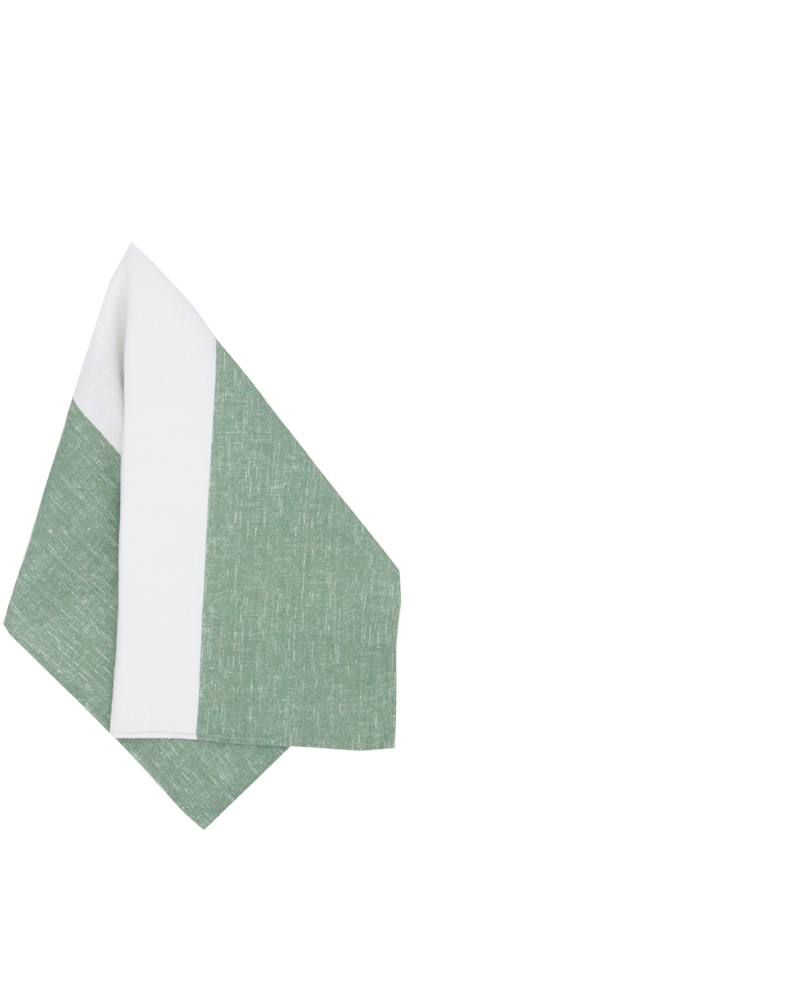 GREEN STRIPE NAPKIN SET