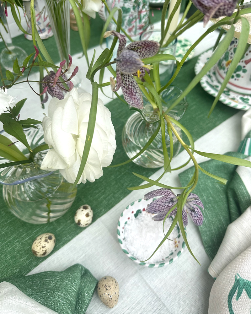GREEN STRIPE NAPKIN SET