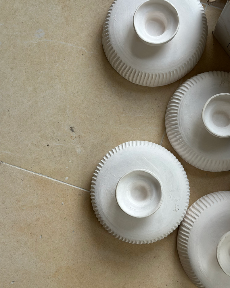 FOOTED STONEWARE BOWL