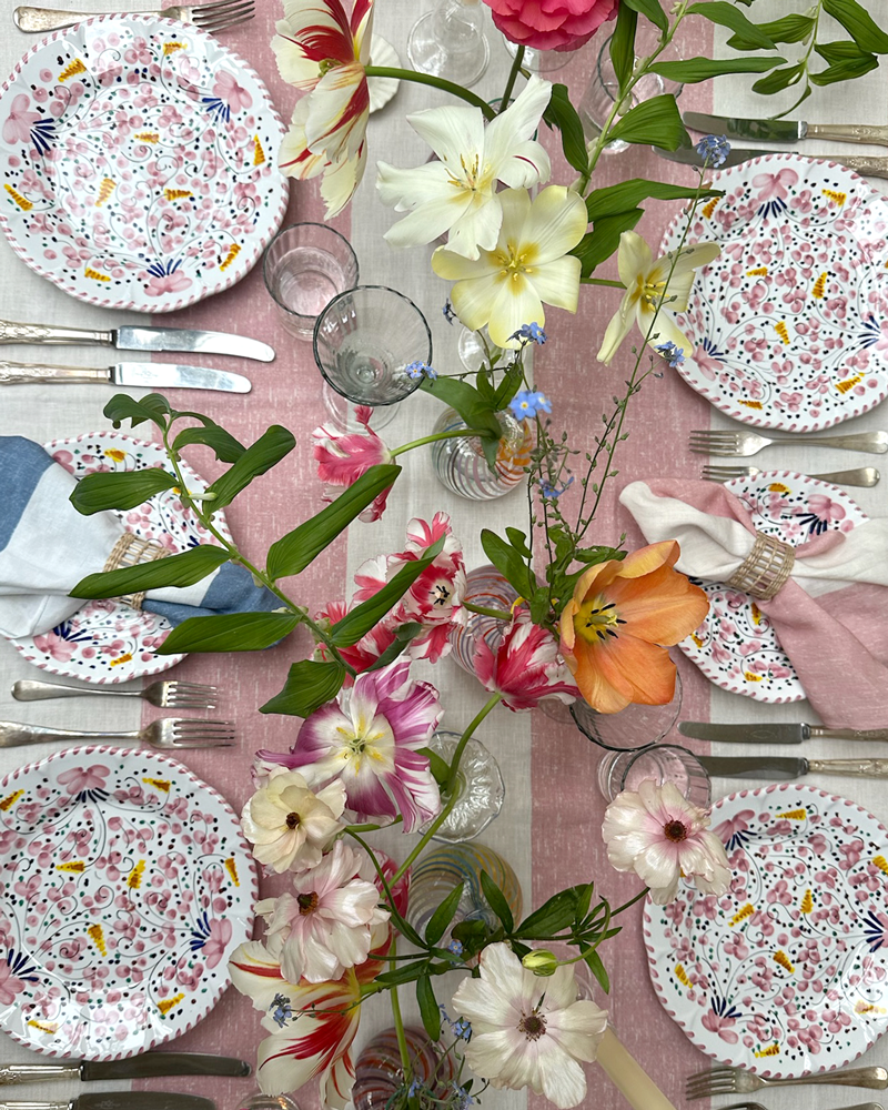 PINK STRIPE NAPKIN SET