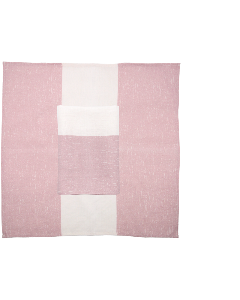 PINK STRIPE NAPKIN SET