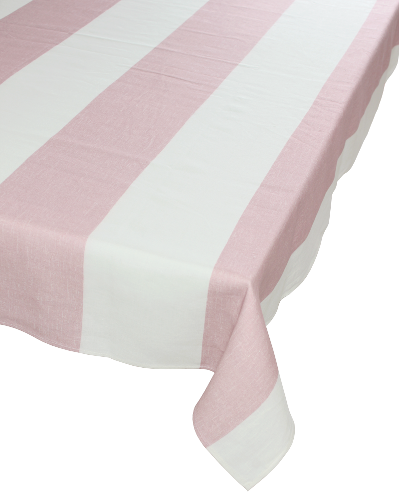 PINK STRIPE TABLECLOTH