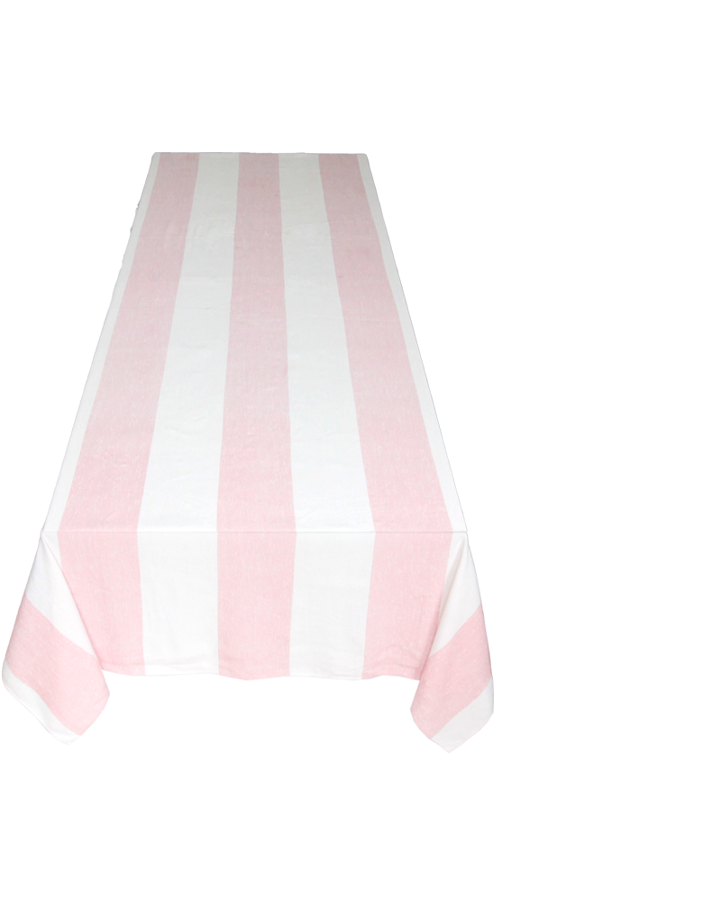 PINK STRIPE TABLECLOTH