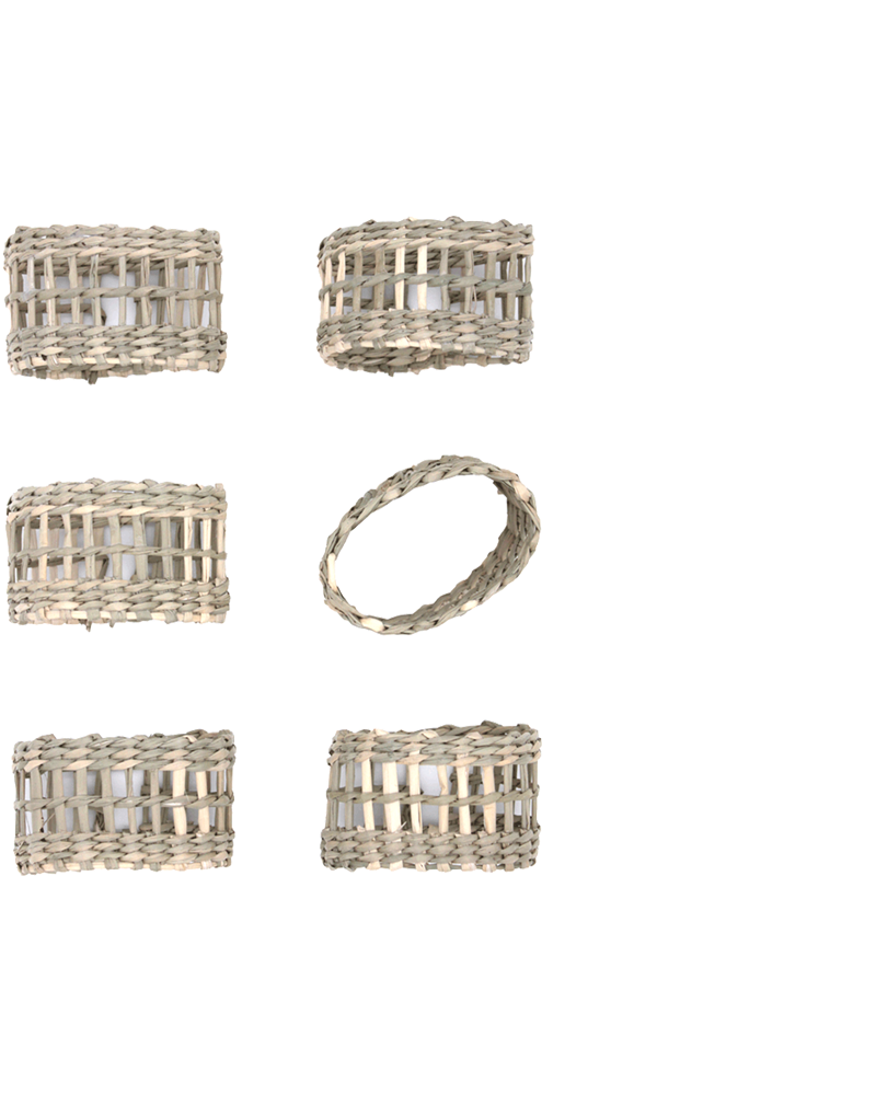 RATTAN NAPKIN RING SET