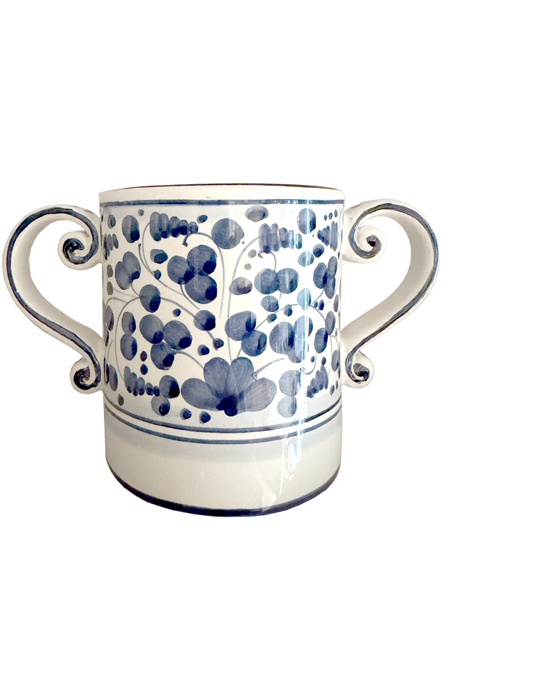 BLUE FLORAL LOVING CUP