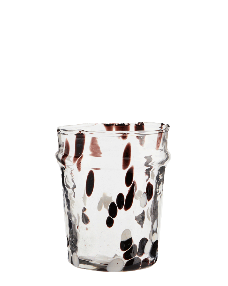 Brown Spotted Glass Tumbler
