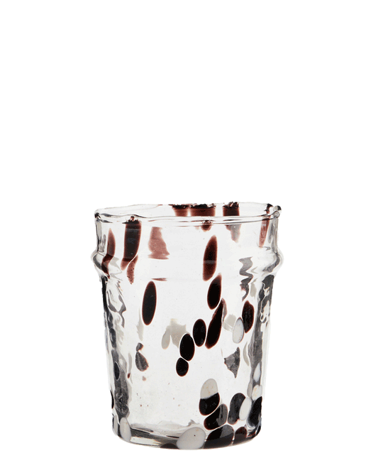 Brown Spotted Glass Tumbler