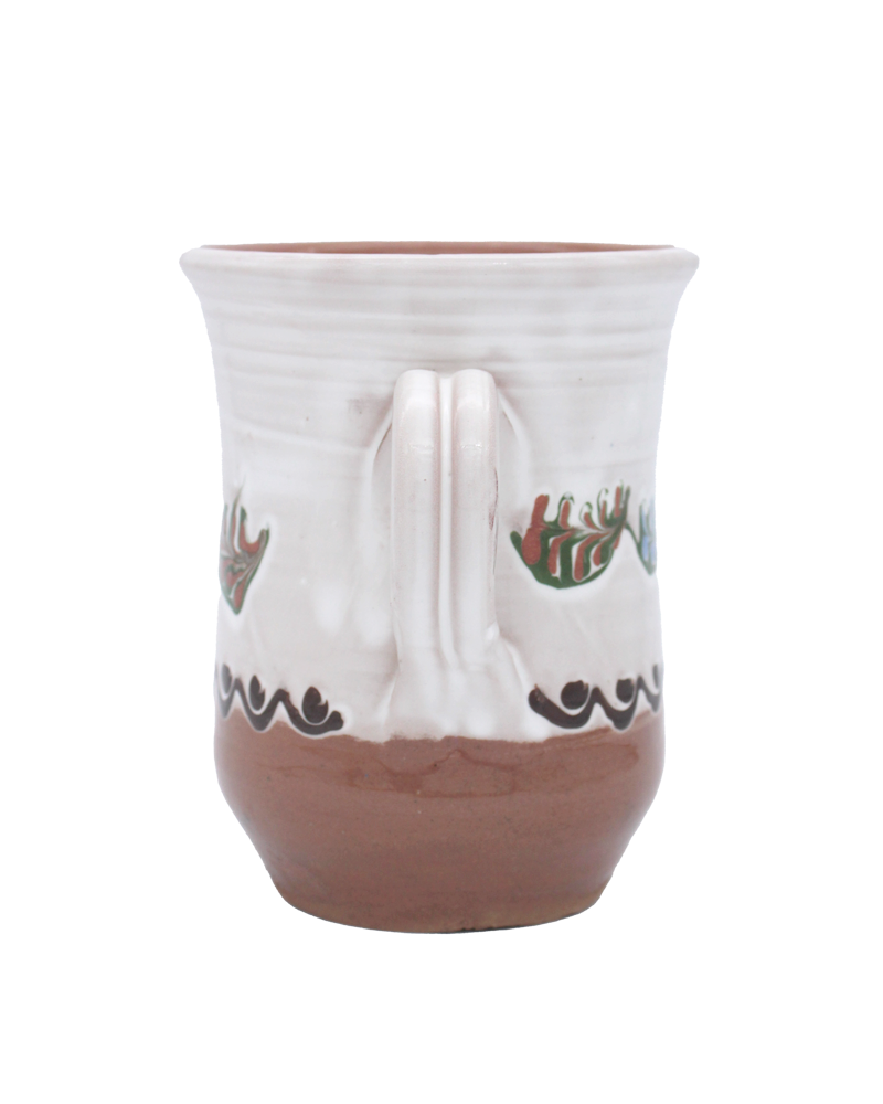 Ceramic Handled Vase (Cream or Green)