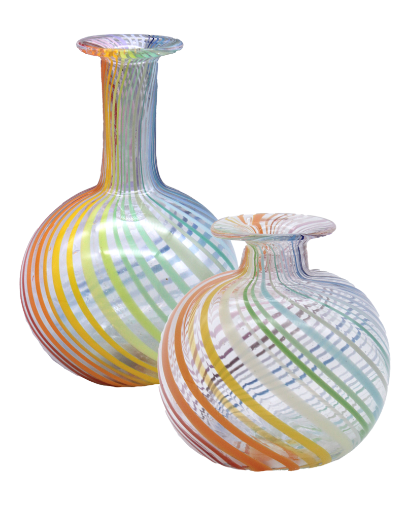 Rainbow Filigrana Vase Duet