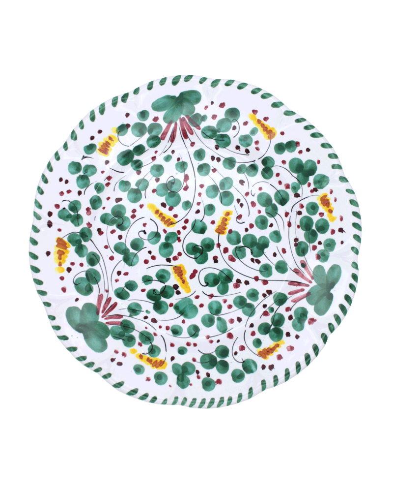 Green Floral Motif Plate