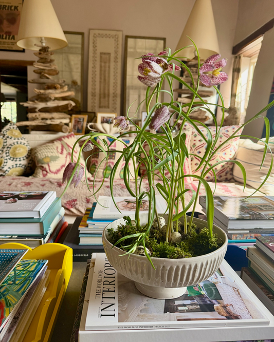 FOOTED STONEWARE BOWL