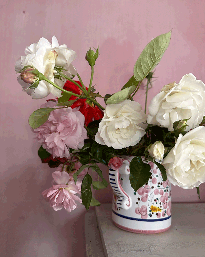 Pink Floral Loving Cup