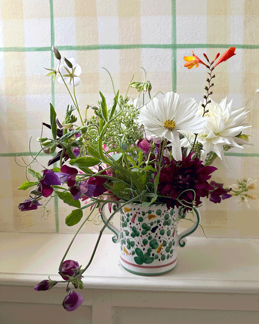 GREEN FLORAL LOVING CUP