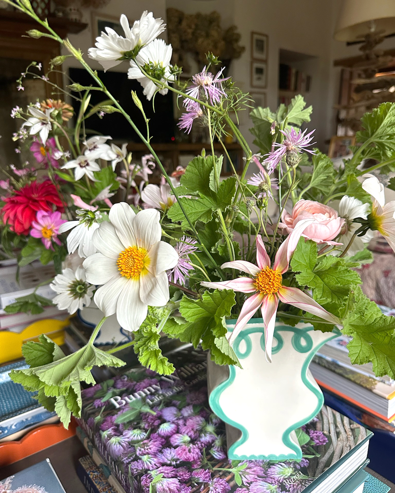 GREEN & CREAM HANDMADE VASE