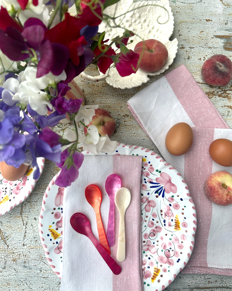 EGG SPOON SET PINKS