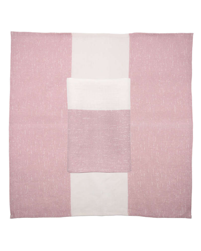 Pink Striped Linen Napkins