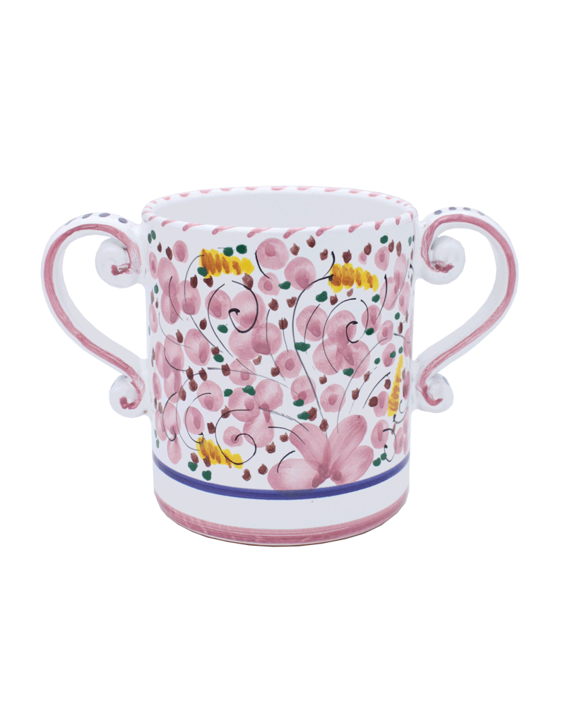 Pink Floral Loving Cup