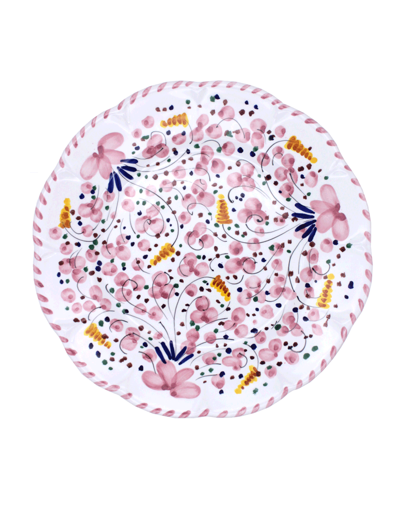 Pink Floral Motif Plate