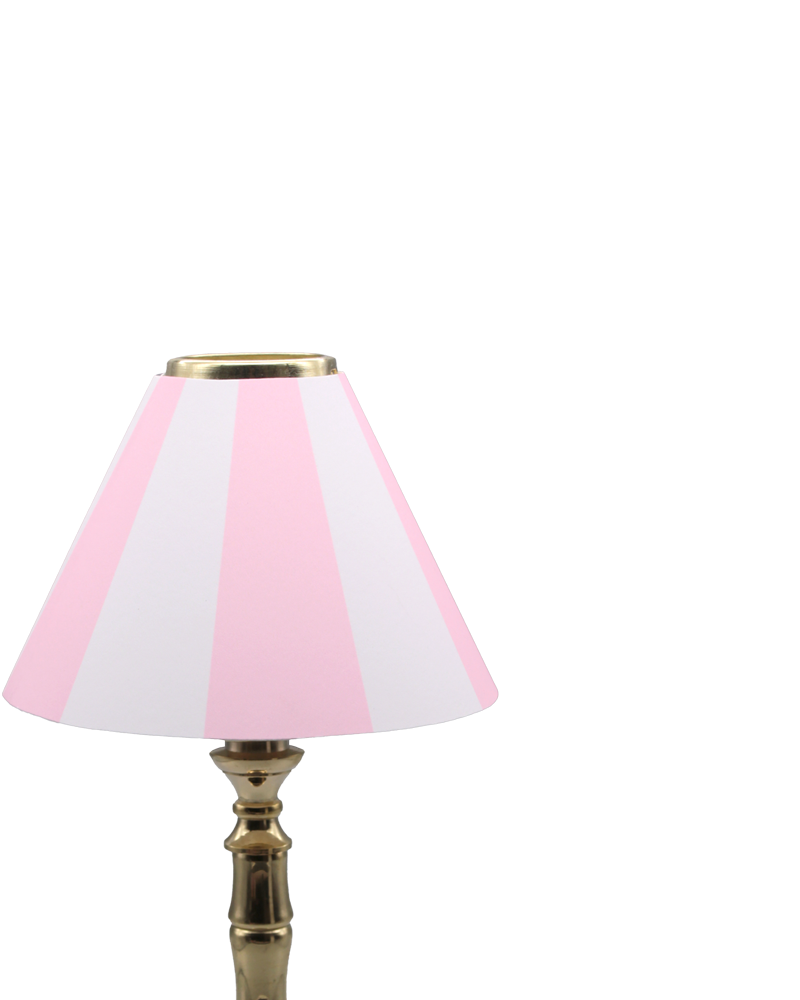 Candle shade in pink and white stripe