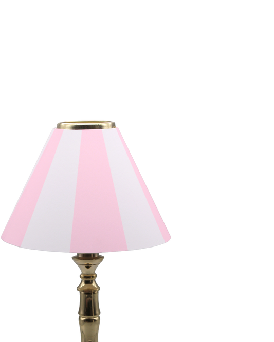 Candle shade in pink and white stripe