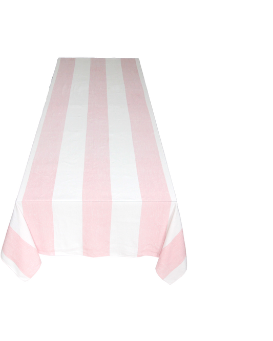 PINK STRIPE TABLECLOTH