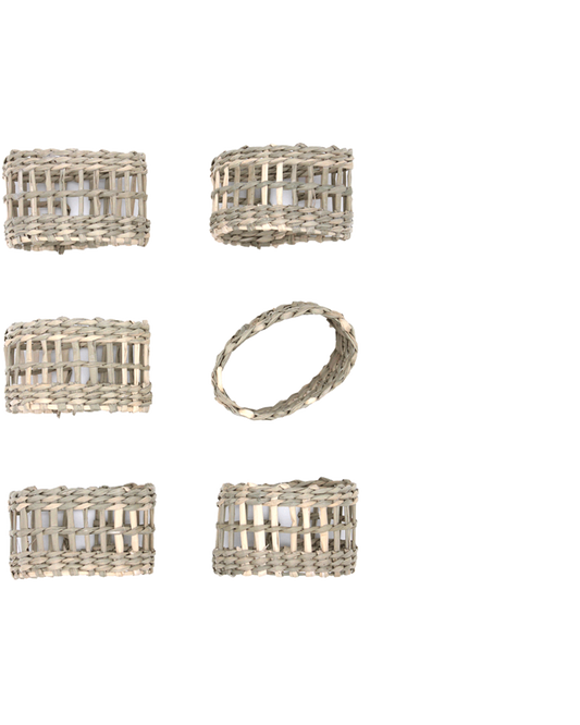 RATTAN NAPKIN RING SET