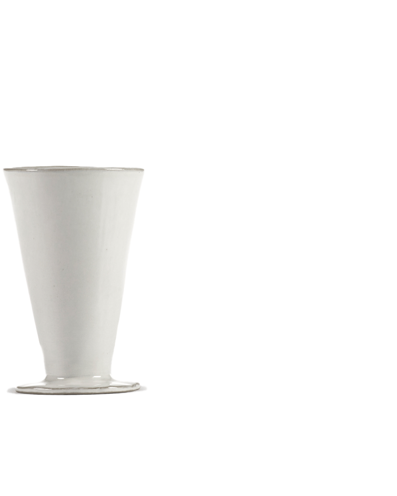 WHITE FOOTED VASE