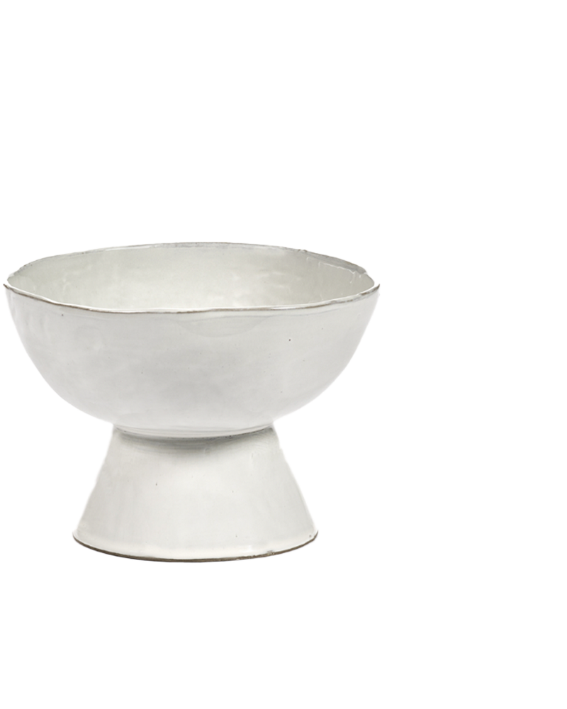 WHITE HIGH FOOTED BOWL