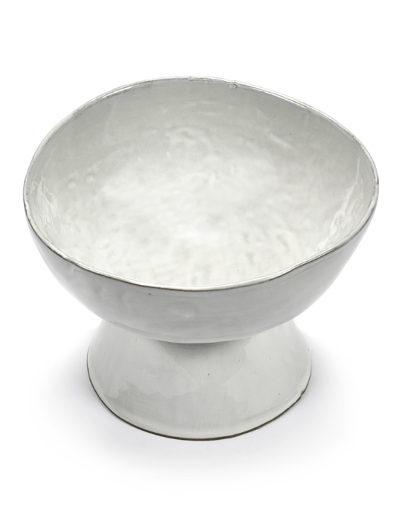 WHITE HIGH FOOTED BOWL