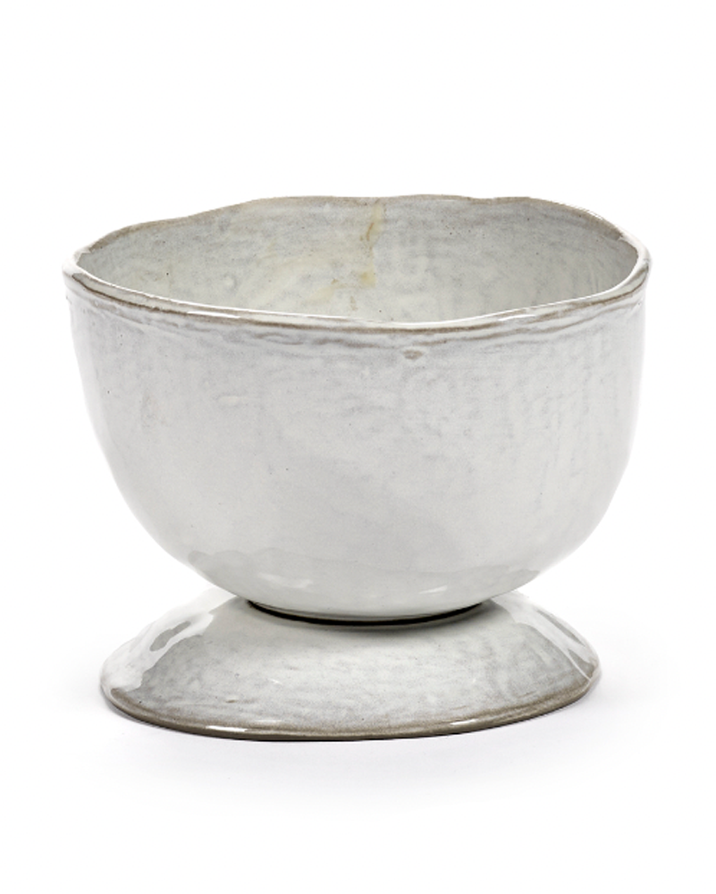 WHITE LOW FOOTED BOWL