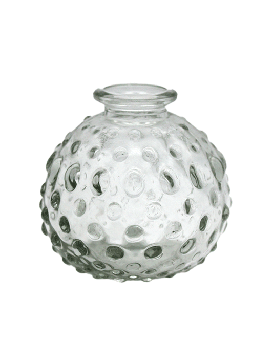 Textured Clear Bud Vase