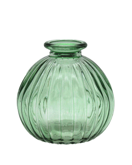 Textured Green Bud Vase