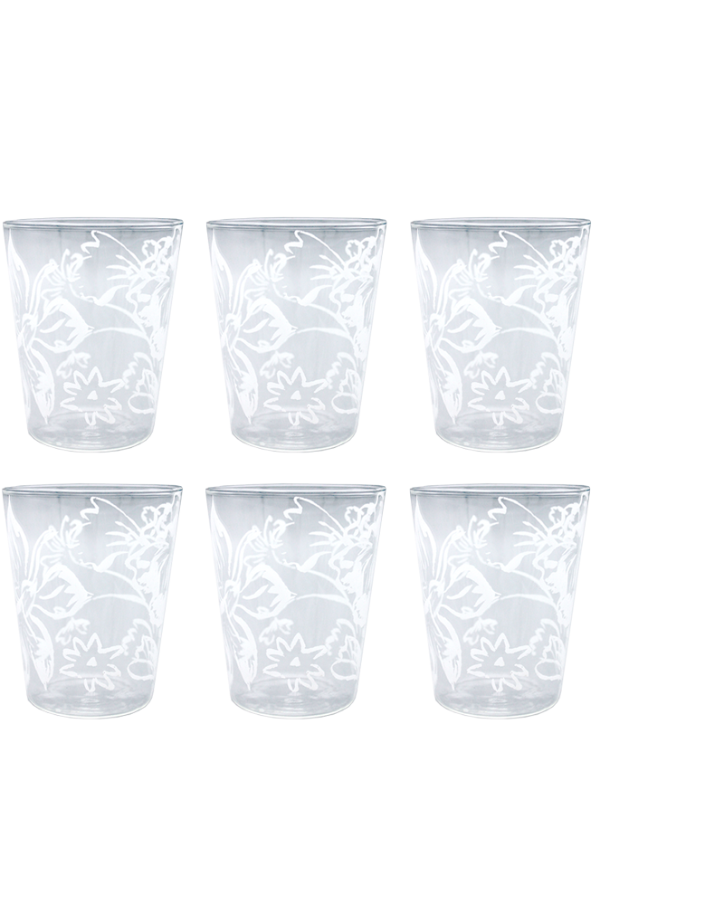 WHITE BOTANICA TUMBLER SET