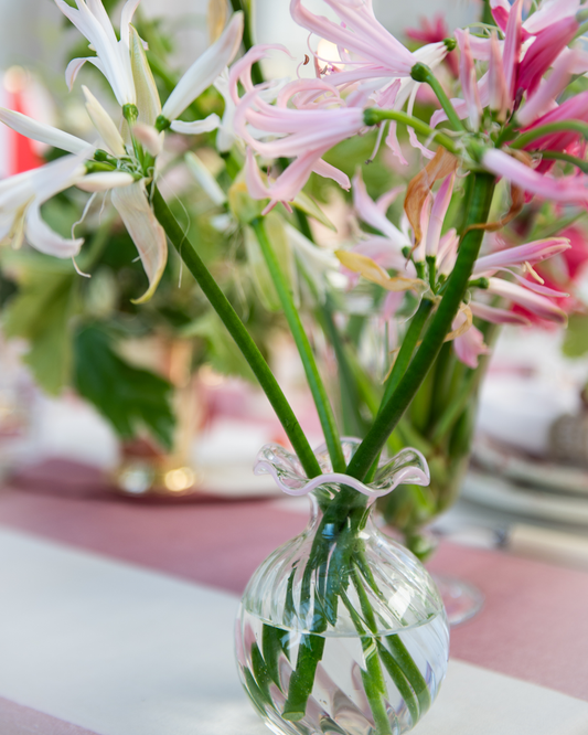 PINK RIM TWISTED VASE