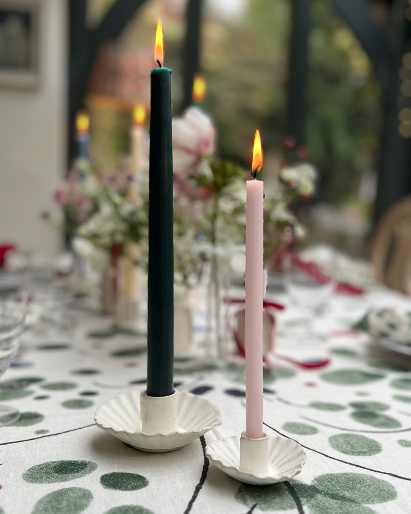 LARGE SCALLOPED CANDLESTICK