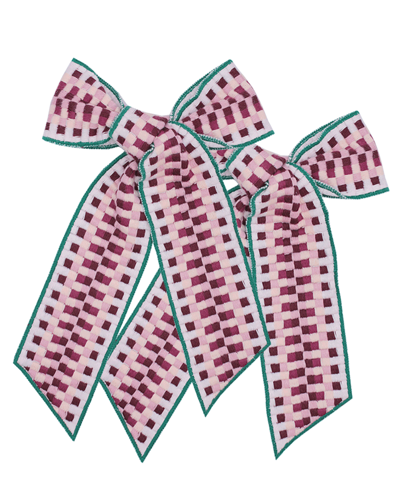 Checkerboard woven bow set