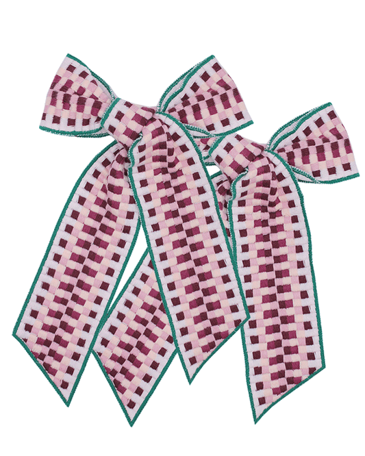 Checkerboard woven bow set