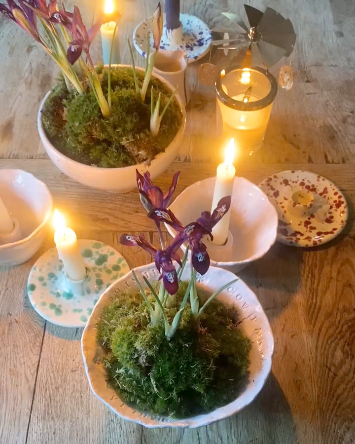 Handmade candle bowl